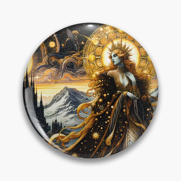 Item preview, Morgan LeFay and the Winter Castle | Celestial Arthurian Fantasy Art Print designed and sold by Stoneflower-Art.
