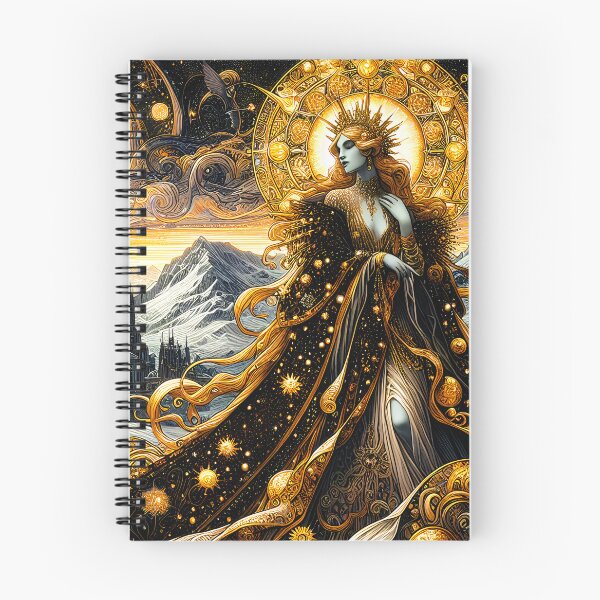 Item preview, Morgan LeFay and the Winter Castle | Celestial Arthurian Fantasy Art Print designed and sold by Stoneflower-Art.