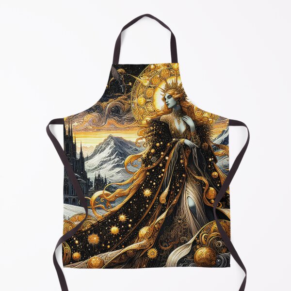 Item preview, Morgan LeFay and the Winter Castle | Celestial Arthurian Fantasy Art Print designed and sold by Stoneflower-Art.