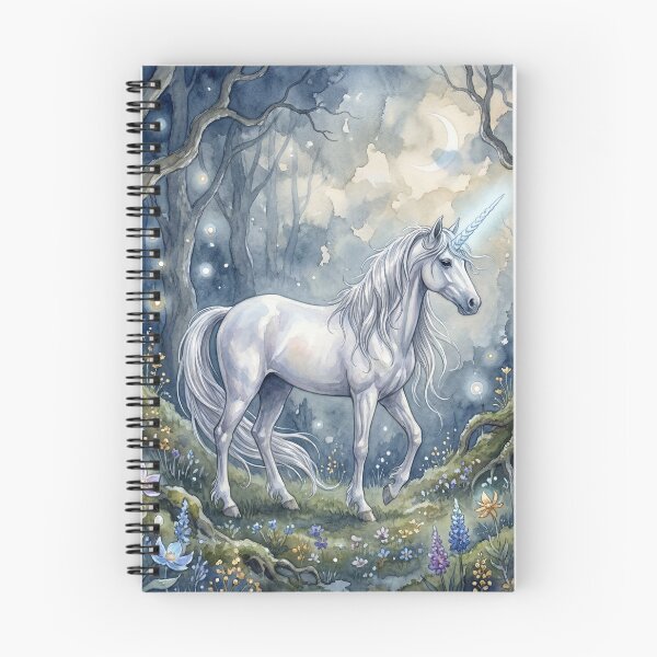 Item preview, Unicorn creature of folklore watercolor artwork illustration designed and sold by Vintage Designs +.