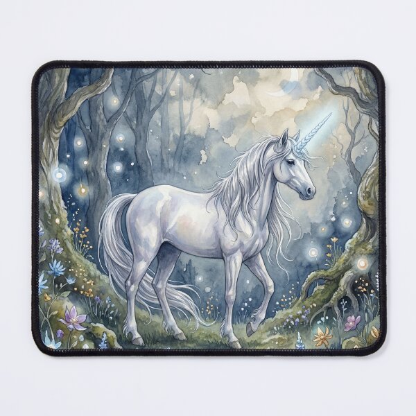 Item preview, Unicorn creature of folklore watercolor artwork illustration designed and sold by Vintage Designs +.