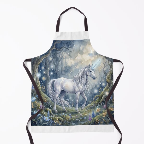 Item preview, Unicorn creature of folklore watercolor artwork illustration designed and sold by Vintage Designs +.
