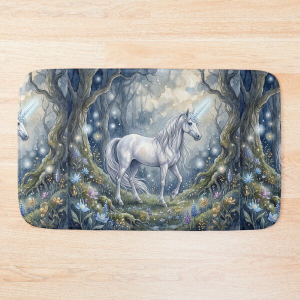 Item preview, Unicorn creature of folklore watercolor artwork illustration designed and sold by Vintage Designs +.