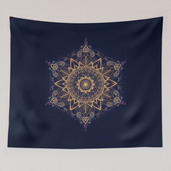 Item preview, Celestial Aura Mandala – Golden Radiance Alignment designed and sold by ArtivaNest.
