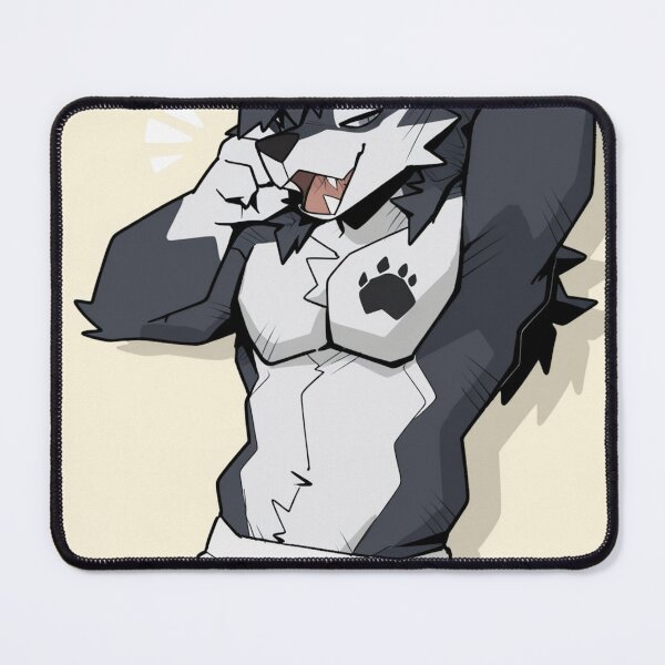 Item preview, Relaxed Grey Wolf Hunk In White Boxers designed and sold by KaMow.