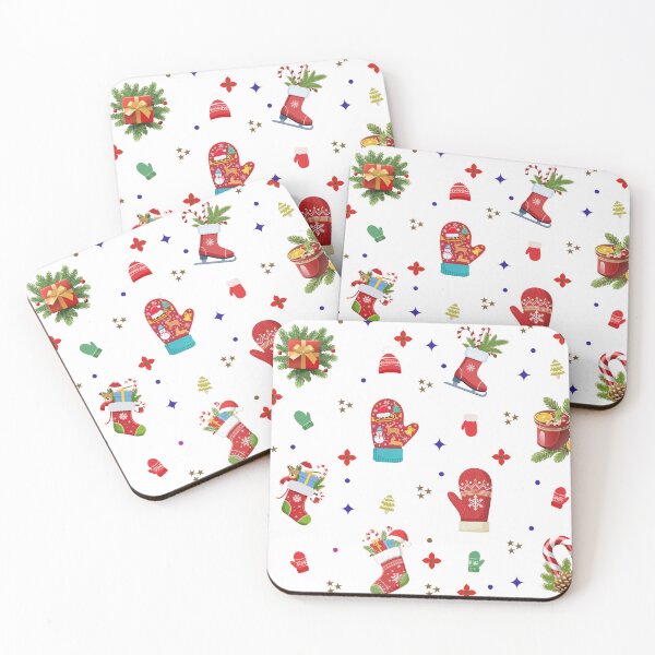 Item preview, Festive Christmas Pattern – Seamless Holiday Icons designed and sold by MadeByKateS.