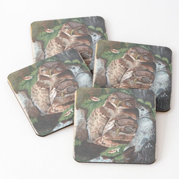 Item preview, Hibernating owlets designed and sold by NiluarArts.