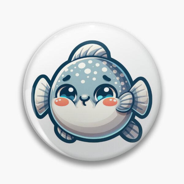 Item preview, Cute Sunfish Sticker – Adorable Mola Mola Chibi Ocean Creature designed and sold by LunaPixelStudio.