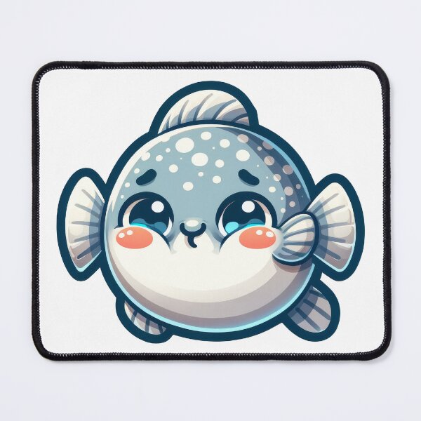 Item preview, Cute Sunfish Sticker – Adorable Mola Mola Chibi Ocean Creature designed and sold by LunaPixelStudio.