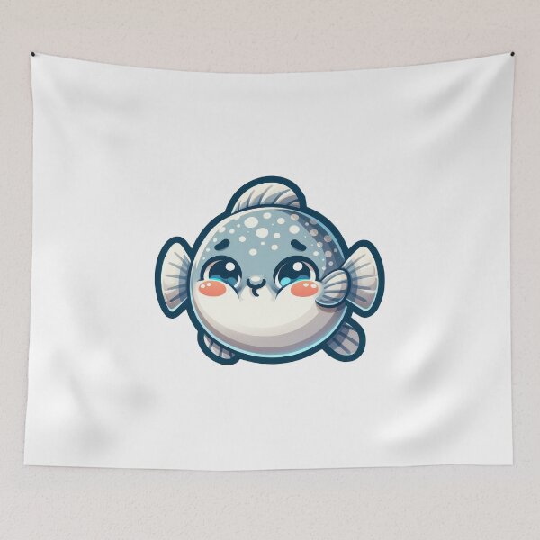 Item preview, Cute Sunfish Sticker – Adorable Mola Mola Chibi Ocean Creature designed and sold by LunaPixelStudio.