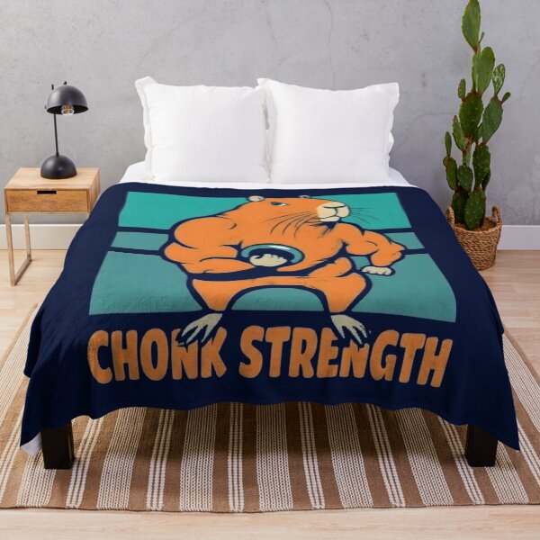 Item preview, Chonk Strength - Buff Capybara Gym Meme designed and sold by FluffinCool.