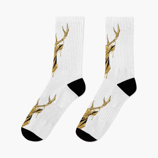 Item preview, Melting Gold Geometric Deer Head | Luxury Dripping Art designed and sold by Rosuma Designs.