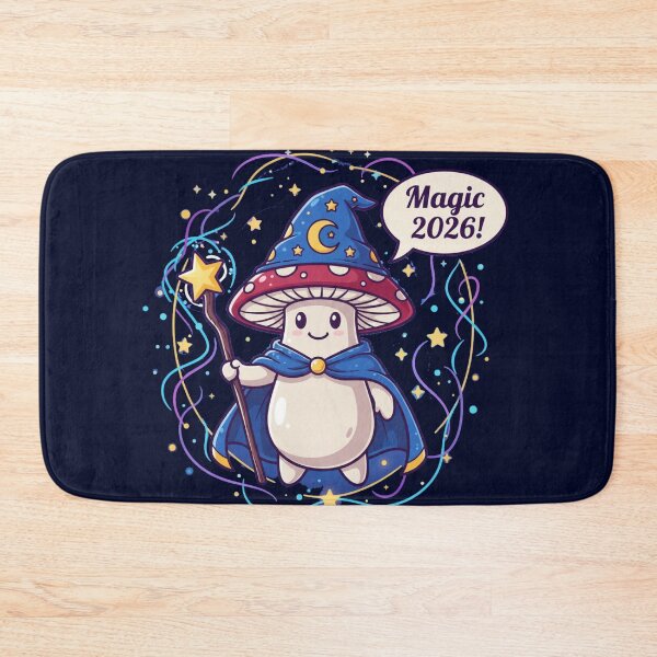 Item preview, Mushroom wizard saying ‘Magic 2026!’  designed and sold by COYOTE.