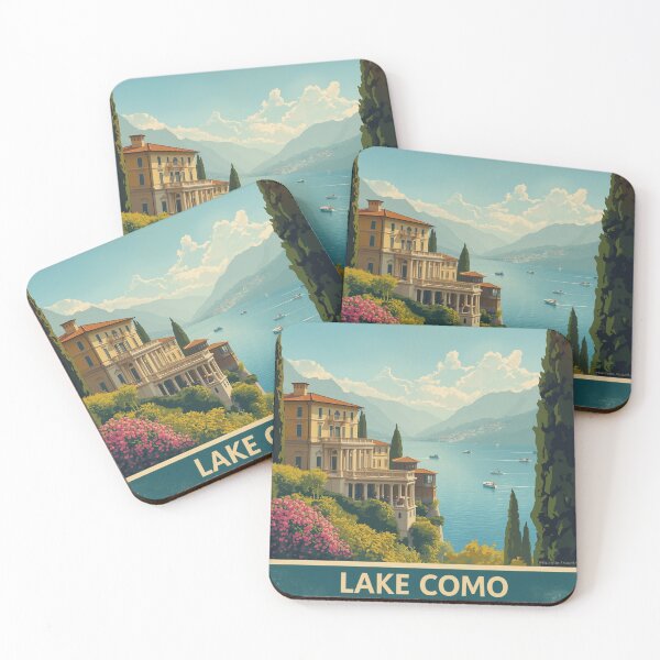 Item preview, Lake Como Italy Travel Art Vintage designed and sold by CaliforniaDi.