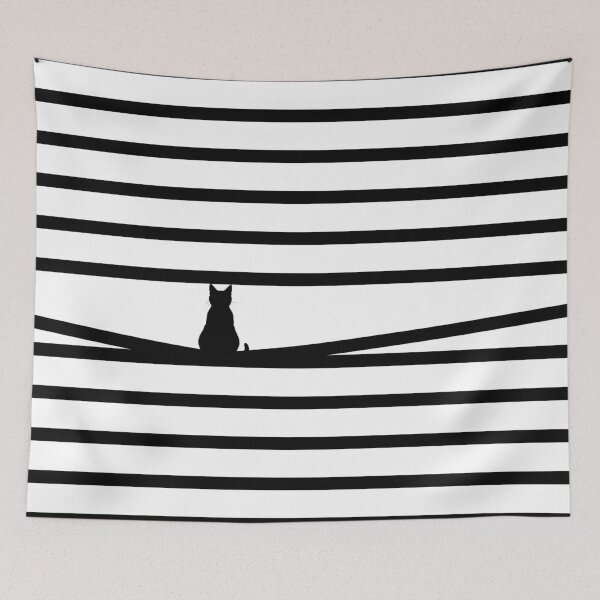 Item preview, Minimalist Cat Silhouette in Black and White Blinds - Modern Pet Lover Art designed and sold by DeeLulu.