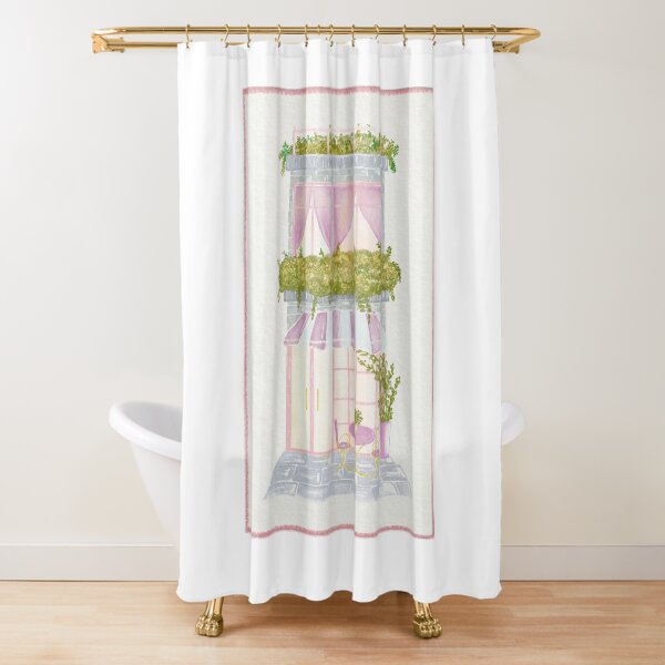 Item preview, Cute Pink Watercolor Storefront Illustration designed and sold by ivelinda.