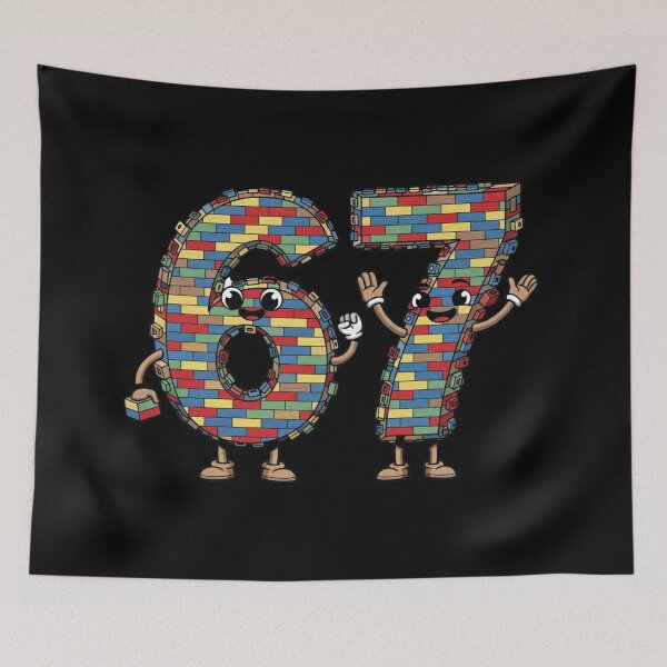 Item preview, Joyful Numbers with Blocks – Six Seven Trend Kids Illustration designed and sold by Design_Your_Day.