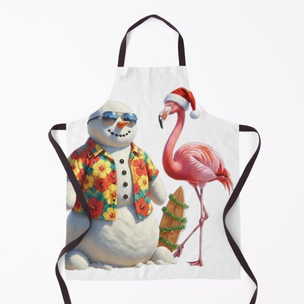 Item preview, Hawaiian Snowman & Flamingo | Tropical Beach Christmas designed and sold by Rosuma Designs.