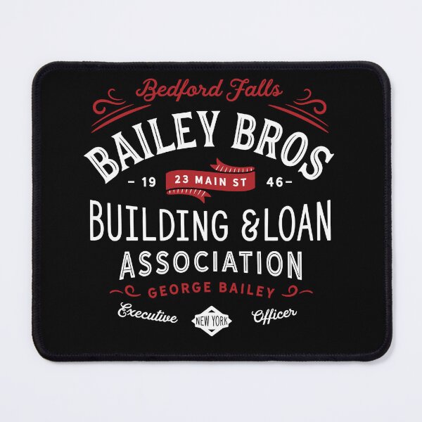 Artikelvorschau, Kopie der Bailey Brothers Building and Loan Association in dunklen Farben, George Bailey Executive Officer, Christmas Design entworfen und verkauft von SleeplessLady.