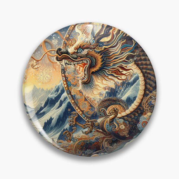 Item preview, The Snow Dragon in Tibet | Mythic Eastern Fantasy Artwork designed and sold by Stoneflower-Art.