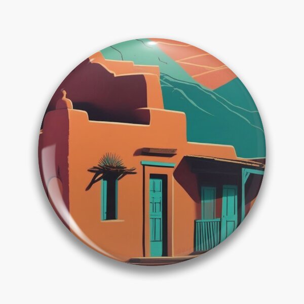 Item preview, Santa Fe Adobe Homes | Retro Travel Poster Design designed and sold by Esterlane.