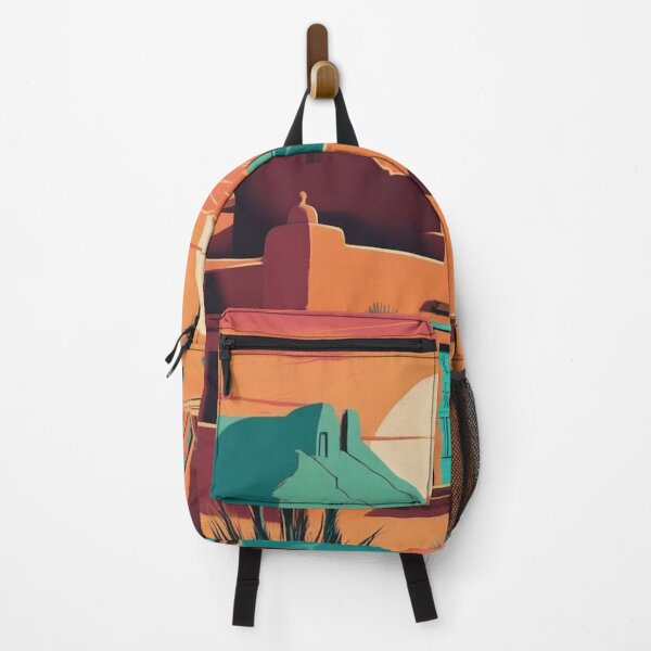Item preview, Santa Fe Adobe Homes | Retro Travel Poster Design designed and sold by Esterlane.