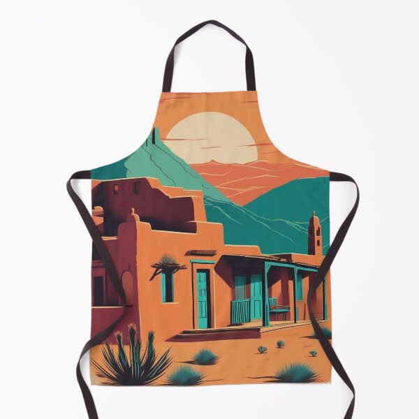 Item preview, Santa Fe Adobe Homes | Retro Travel Poster Design designed and sold by Esterlane.