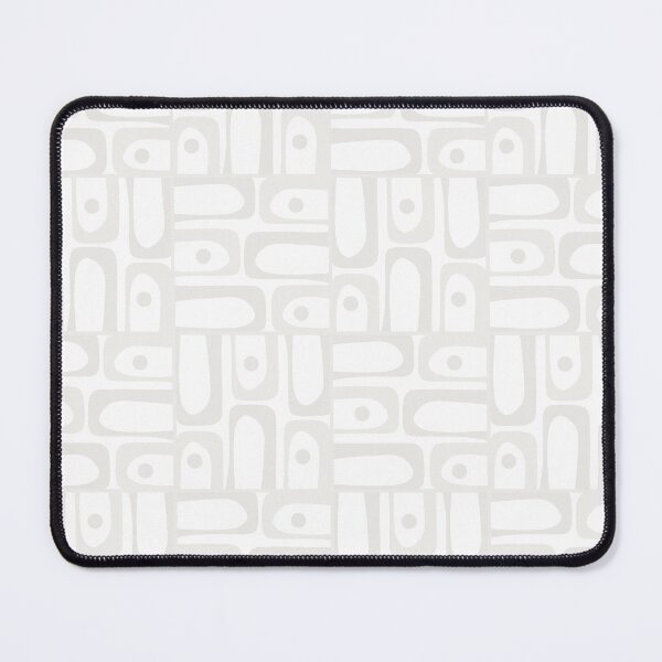 Item preview, Mid Century Modern Minimalist Piquet Abstract Multi Geometric Pattern in White Tones designed and sold by kierkegaard.
