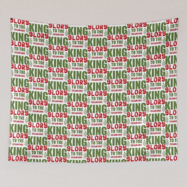 Item preview, Glory To The Newborn King - Classic Christmas Hymn Quote designed and sold by FuzionRaptor.