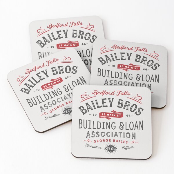 Item preview, Bailey Brothers building and loan association, George Bailey executive officer, Christmas Design designed and sold by SleeplessLady.