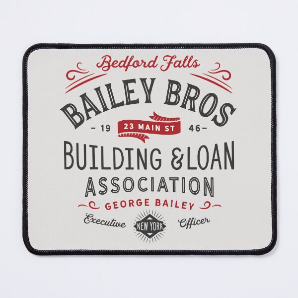 Item preview, Bailey Brothers building and loan association, George Bailey executive officer, Christmas Design designed and sold by SleeplessLady.