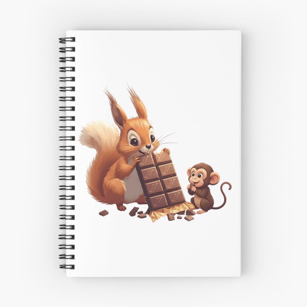 Item preview, A squirrel and a monkey eating chocolate designed and sold by Designfs.