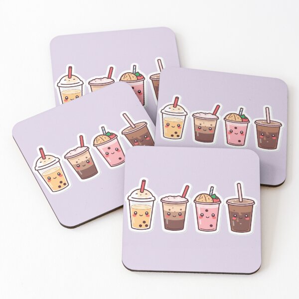 Item preview, Cute Kawaii Drinks – Adorable Bubble Tea and Coffee Characters designed and sold by Tidarat-27.