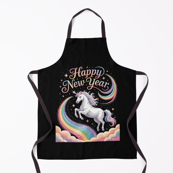 Item preview, Magical Rainbow Unicorn – Happy New Year Fantasy Art designed and sold by CalmDownZone ⭐️⭐️⭐️⭐️⭐️.