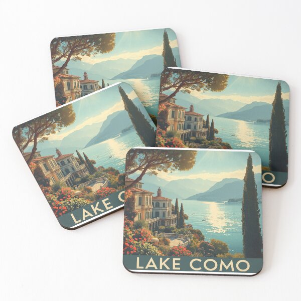 Item preview, Lake Como Italy Travel Art Vintage designed and sold by CaliforniaDi.