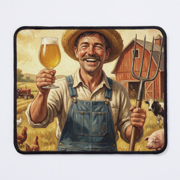 Item preview, SAISON FARM WORK NEVER TASTED BETTER Vintage 1950s Belgian Farmhouse Poster designed and sold by Cozy-Old-Pub.