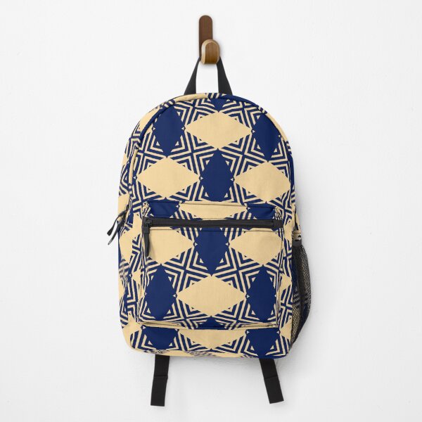 Item preview, Blue and pale beige geometric pattern designed and sold by DesignsbyPheby.