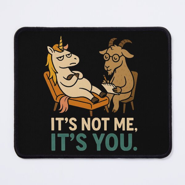 Item preview, Funny Unicorn Therapy Session Cartoon with Goat Therapist. designed and sold by The-T-In-Retro.
