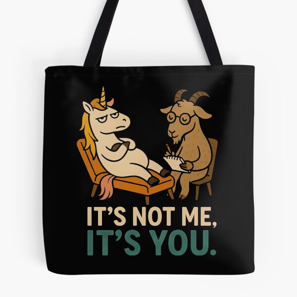 Item preview, Funny Unicorn Therapy Session Cartoon with Goat Therapist. designed and sold by The-T-In-Retro.