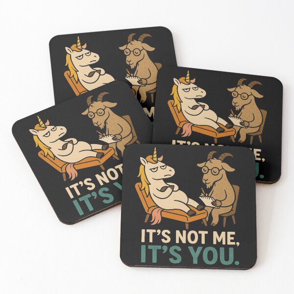 Item preview, Funny Unicorn Therapy Session Cartoon with Goat Therapist. designed and sold by The-T-In-Retro.