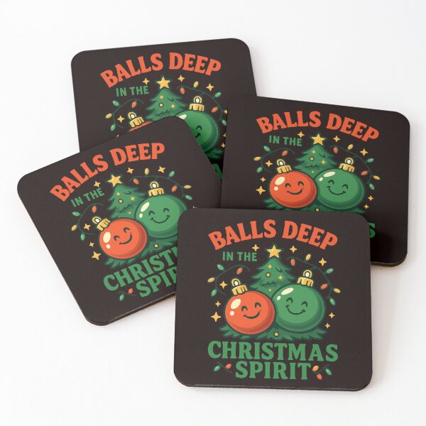 Item preview, Balls Deep in the Christmas Spirit – Funny Holiday Design designed and sold by FrameFlow.