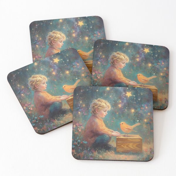Item preview, Boy and the Songbird Under Starlight designed and sold by Magical Art Store.