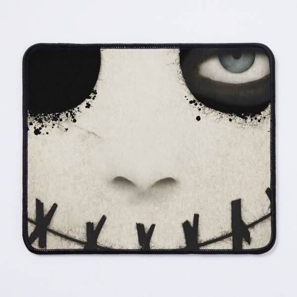 Item preview, Creepy Stitched Mouth Doll Face Horror designed and sold by Shoot-The-Moon.