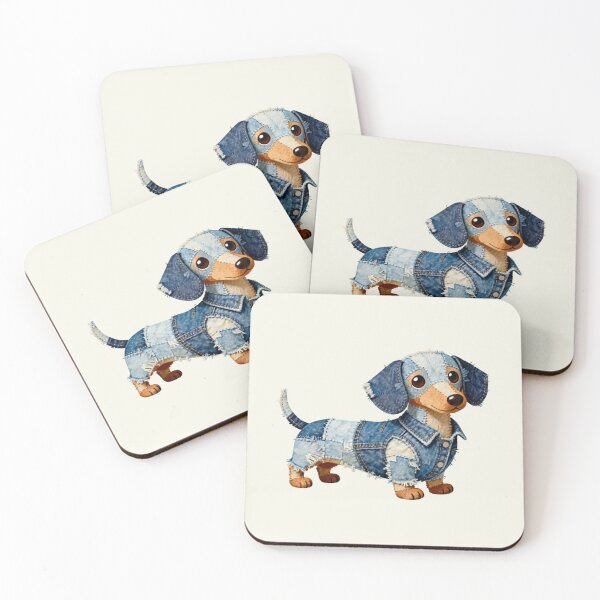 Item preview, Cute Dachshund Wiener Dog Denim Patches Animal Vintage designed and sold by SunfullyYours.