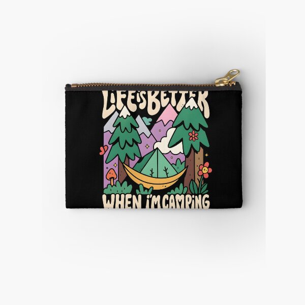 Item preview, Life Is Better Camping Cute Outdoor Adventure Art Hiking Nature Mountain designed and sold by DrawHandArt.