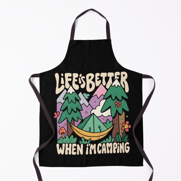 Item preview, Life Is Better Camping Cute Outdoor Adventure Art Hiking Nature Mountain designed and sold by DrawHandArt.