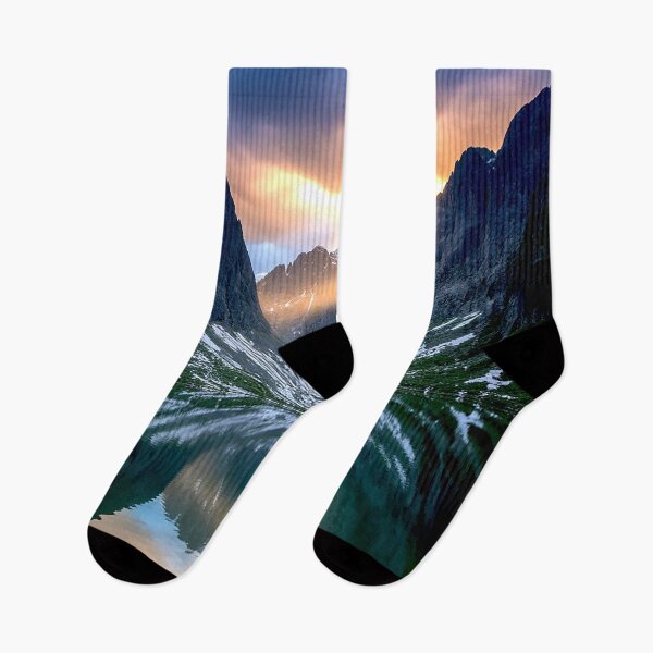 Item preview, Sunrise Rays Over Mountain Lake designed and sold by Exodoi.