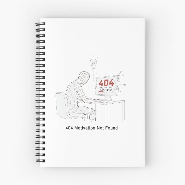 Item preview, 404 Motivation Not Found - Funny Burnout Meme & Stressed Programmer Gift designed and sold by SylwiaPrint.