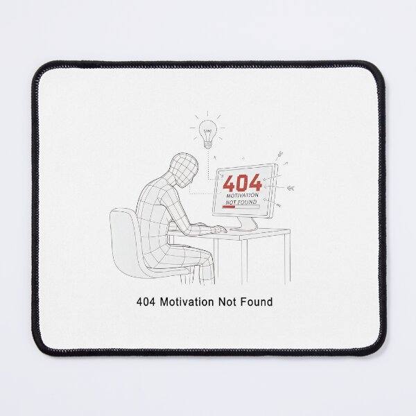 Item preview, 404 Motivation Not Found - Funny Burnout Meme & Stressed Programmer Gift designed and sold by SylwiaPrint.