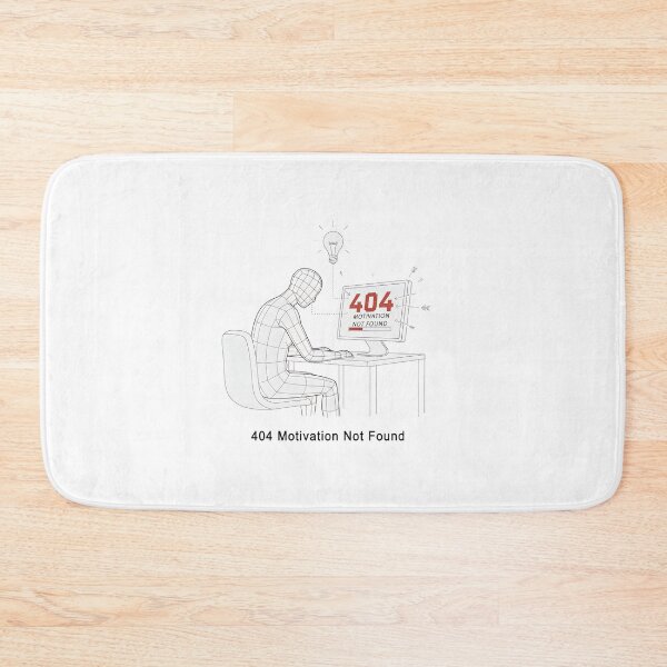 Item preview, 404 Motivation Not Found - Funny Burnout Meme & Stressed Programmer Gift designed and sold by SylwiaPrint.
